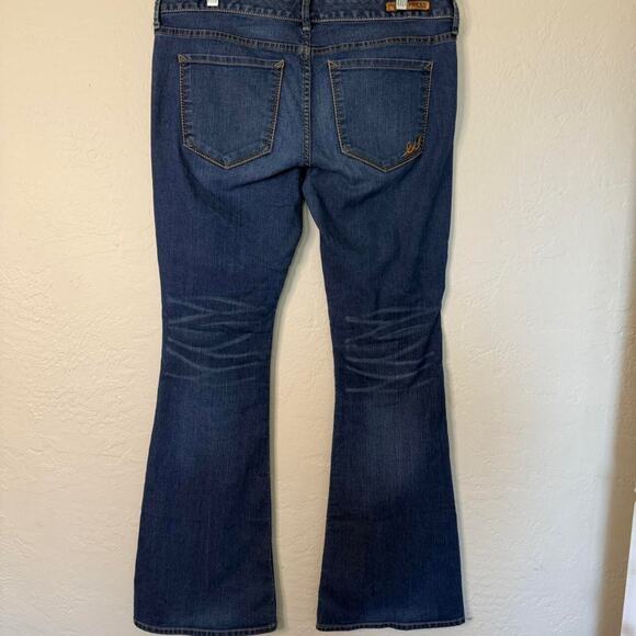 Express Jeans Womens Flare Low Rise Dark Wash Stella Fit & Flare Size 10 - Picture 3 of 7